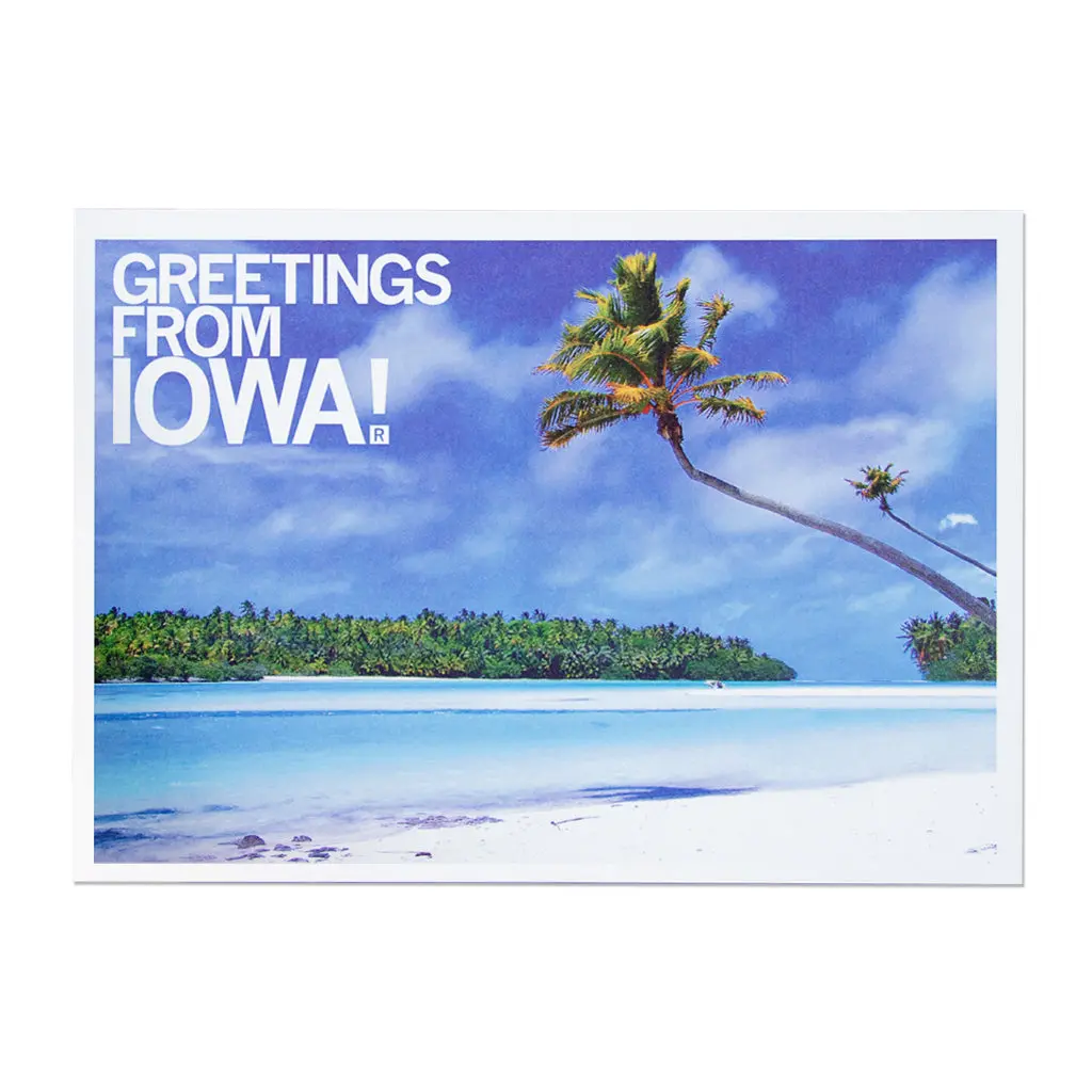 Greetings Iowa Beach Postcard 1