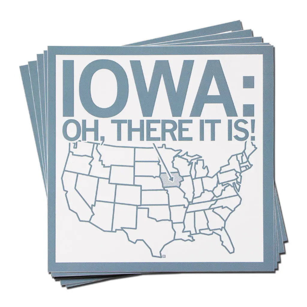 Iowa, Oh There It Is! Sticker 1