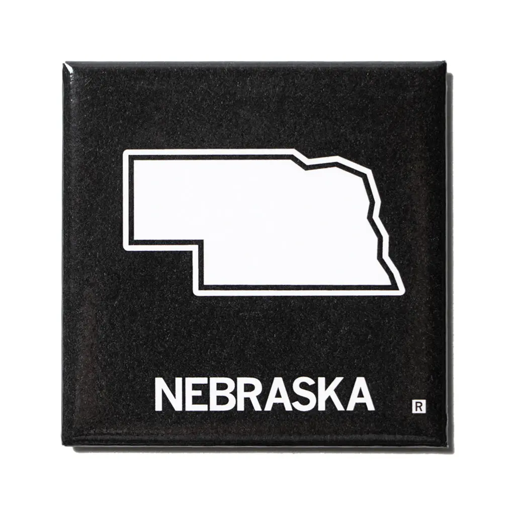 Nebraska Outline Metal Magnet 1