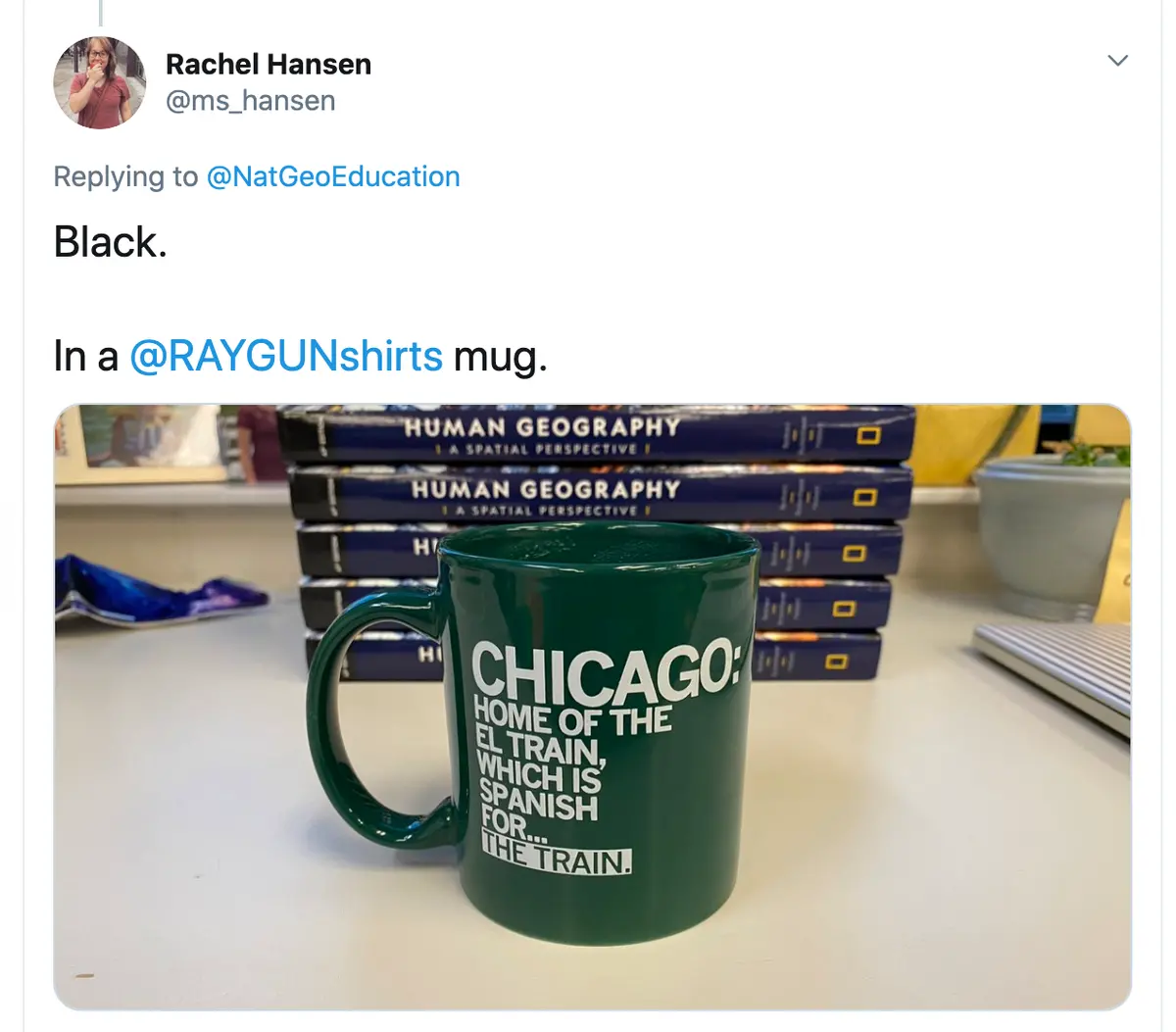 El Train Text Mug 2