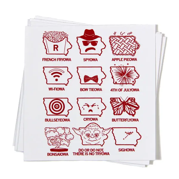 Faces Of Iowa Sticker 1