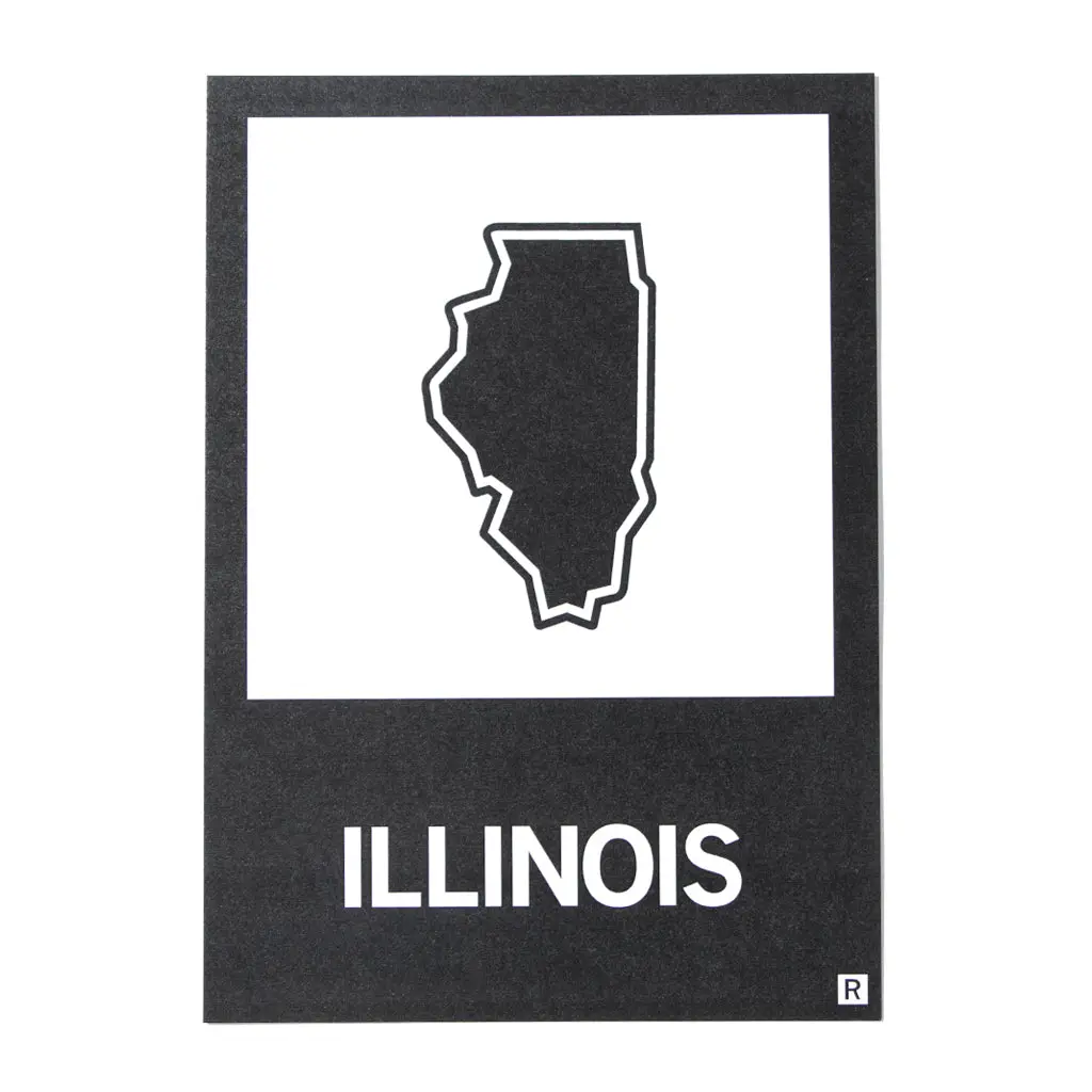 Illinois Outline Postcard 1