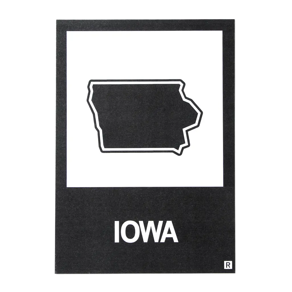 Iowa Outline Postcard 1