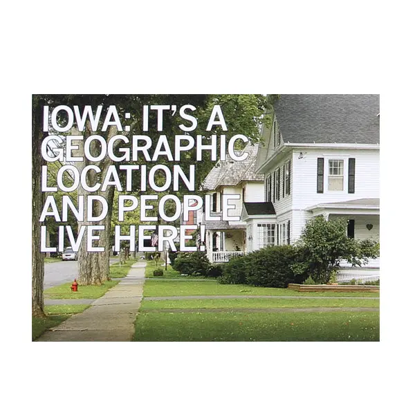 Iowa: People Live Here Postcard 1