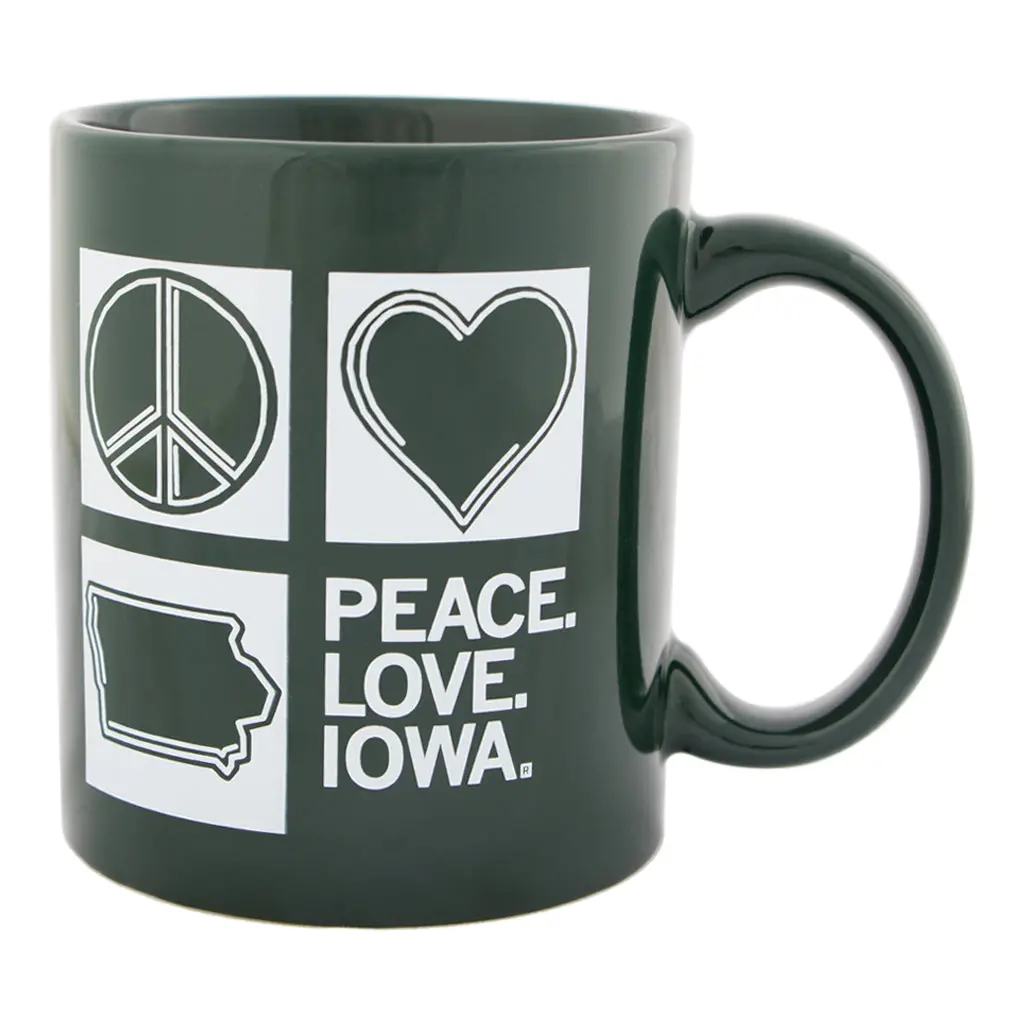 Peace Love Iowa Mug 1