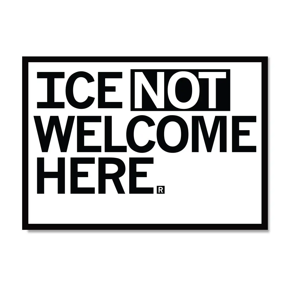 Ice Not Welcome Here Postcard 1
