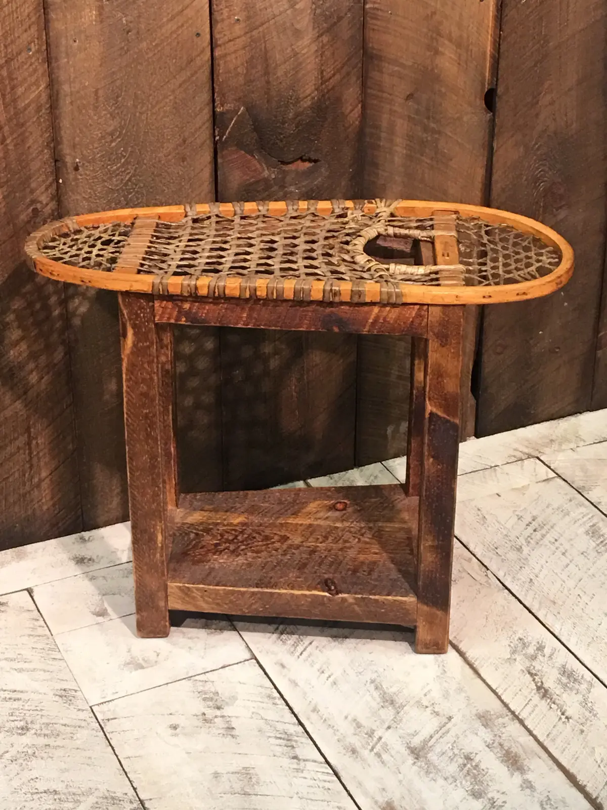 Vintage Snowshoe End Table 1