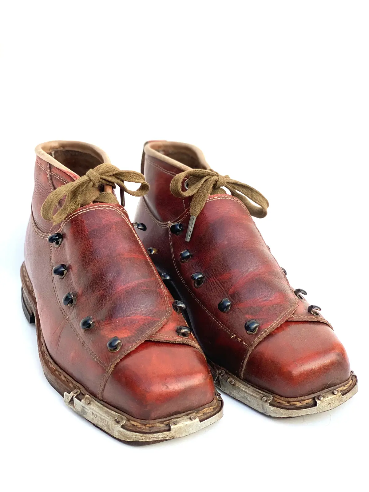 Vintage Leather Ski Boots 1