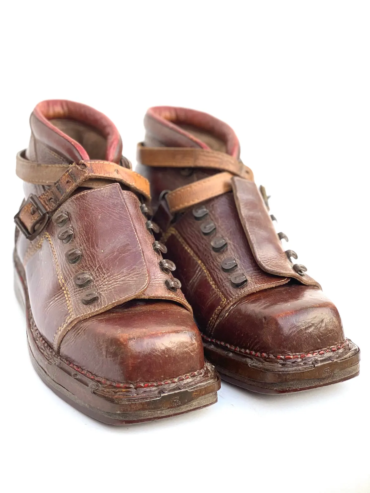 Antique Leather Ski Boots 1