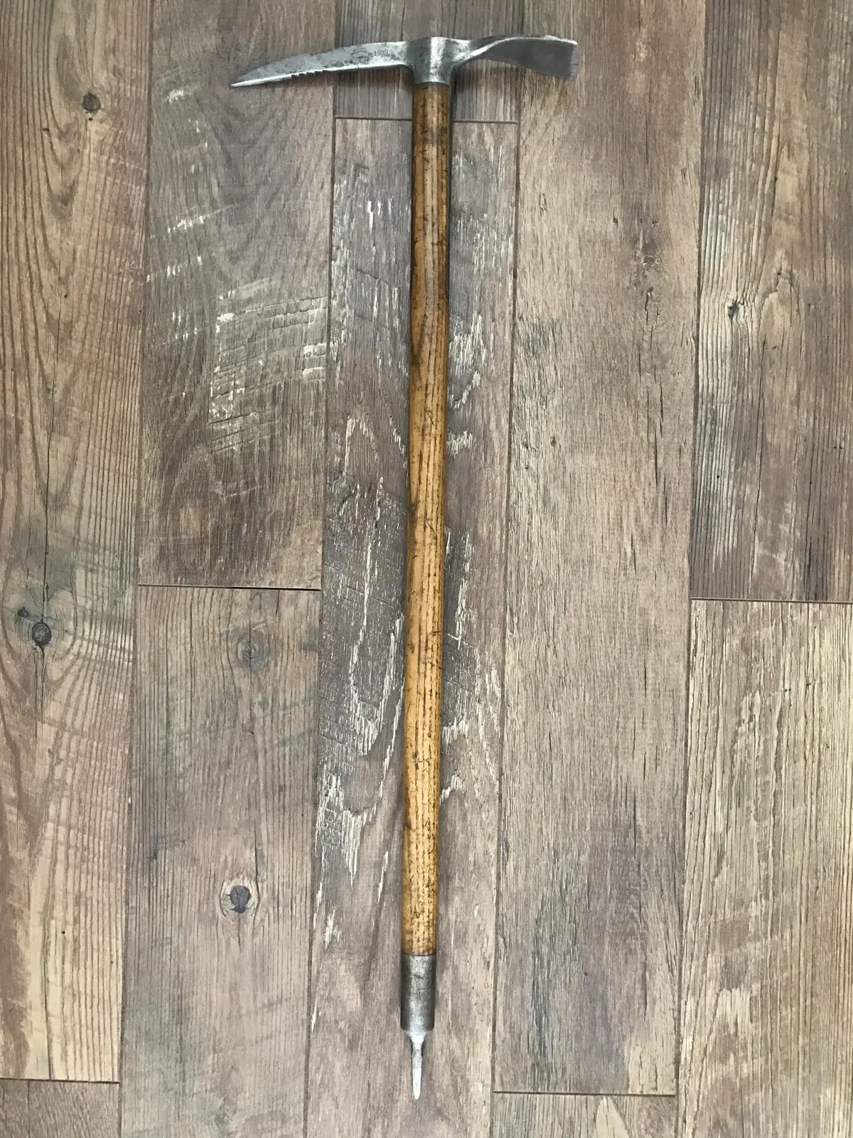 C. 1939 Vintage Swiss Military Wooden Ice Axe 1