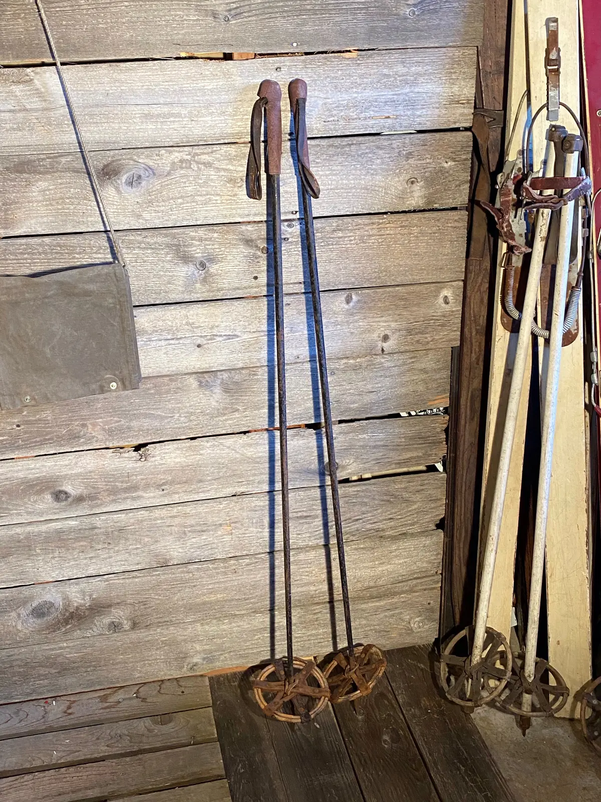 Metal Downhill Ski Poles 1940S 1