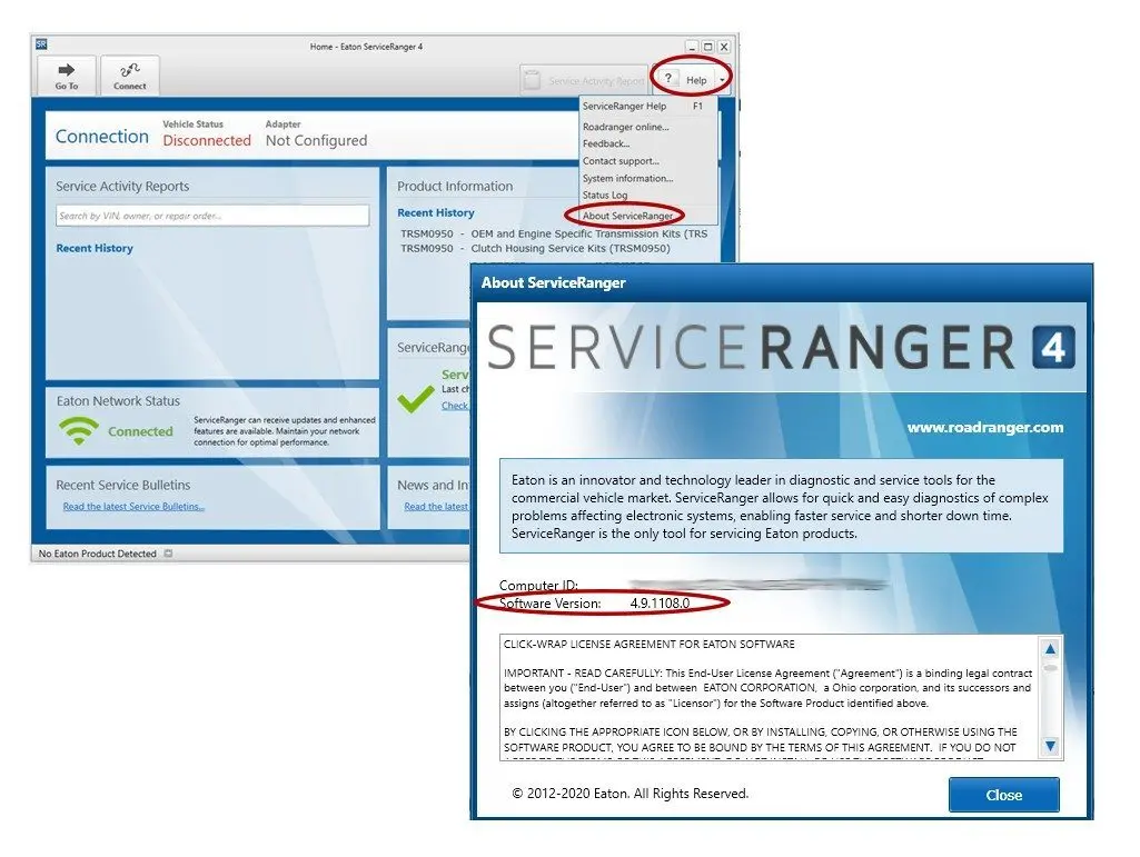 Eaton Service Ranger V4.9 Engineering- Latest 2021 Diagnostics Software & 2021 Data Files-Online Installation Service 1