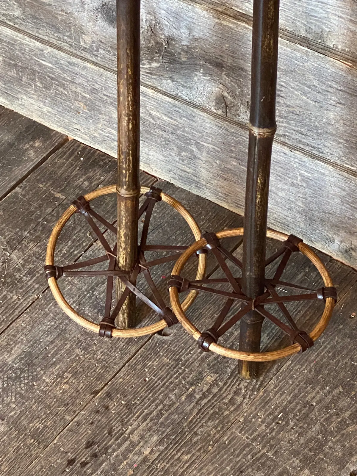 Decorative Pair - Vintage Style Bamboo Poles 1