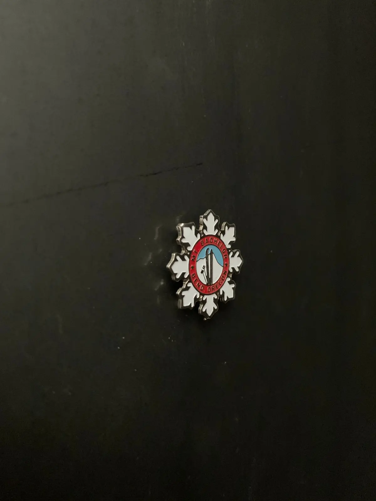 Vintage Mt. Bachelor Ski Pin Magnet 1