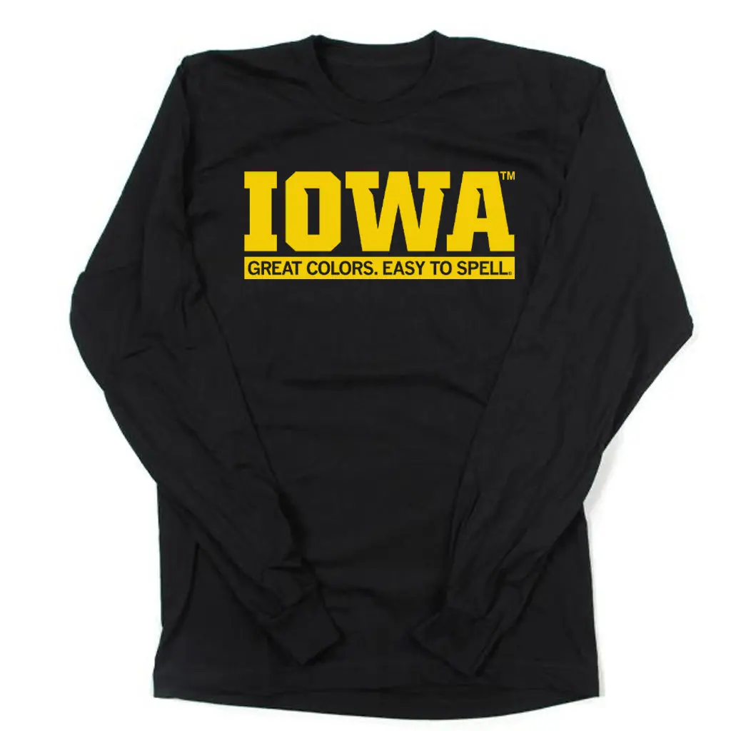 Iowa: Great Colors Easy To Spell Long Sleeve 1