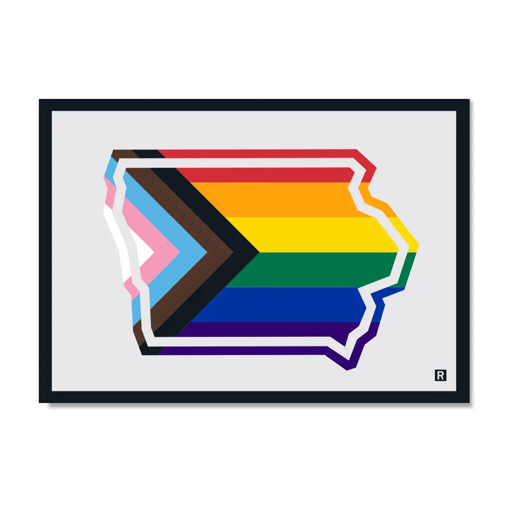 Iowa Pride Flag Postcard 1