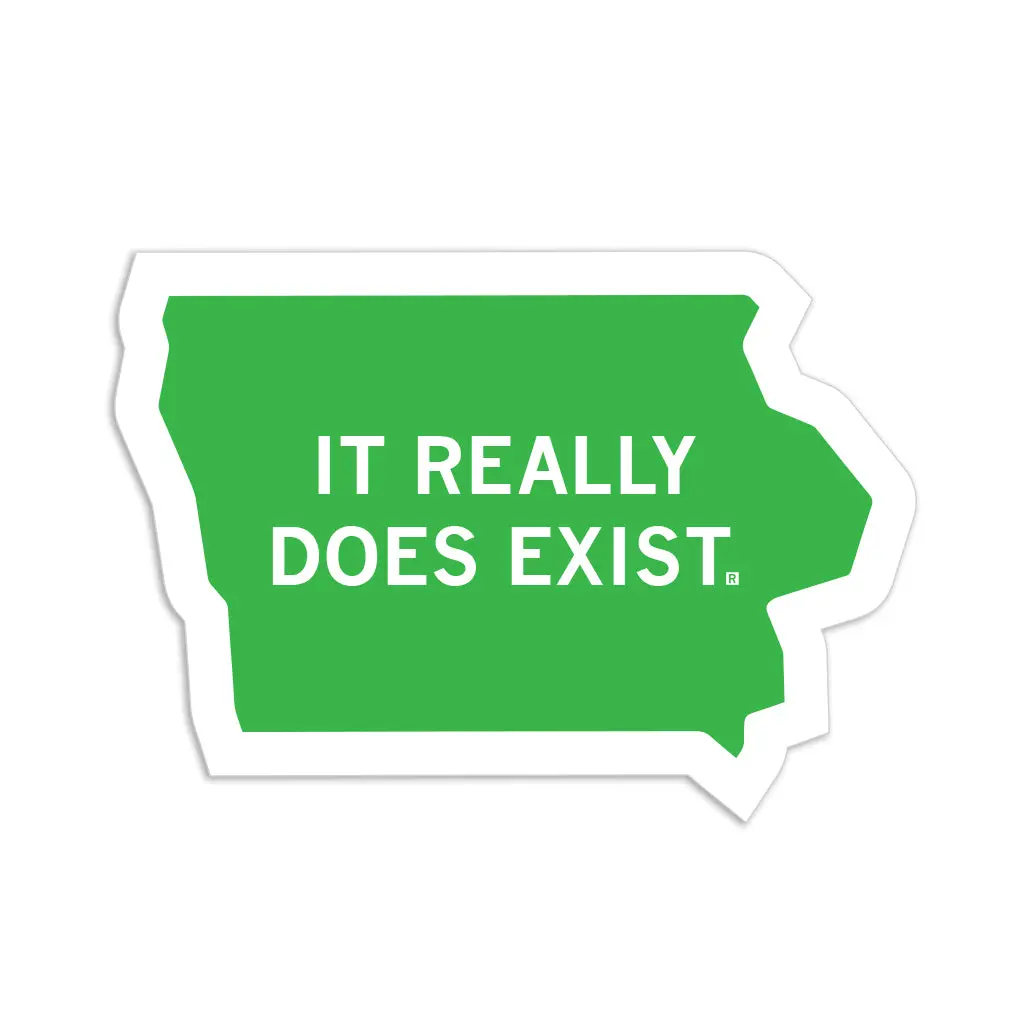 Iowa Does Exist Die-Cut Sticker 1