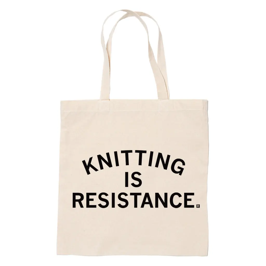 Knitting Is Resistance Tote Bag 1