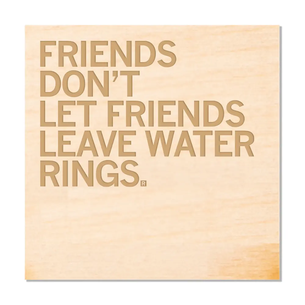 Water Rings Wood Coaster 1