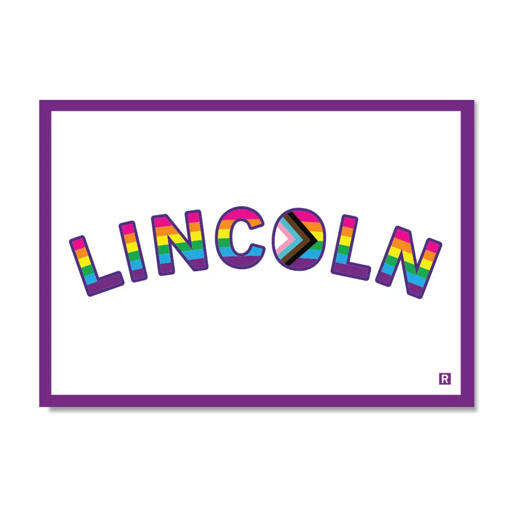 Lincoln Pride Curved Logo Postcard 1