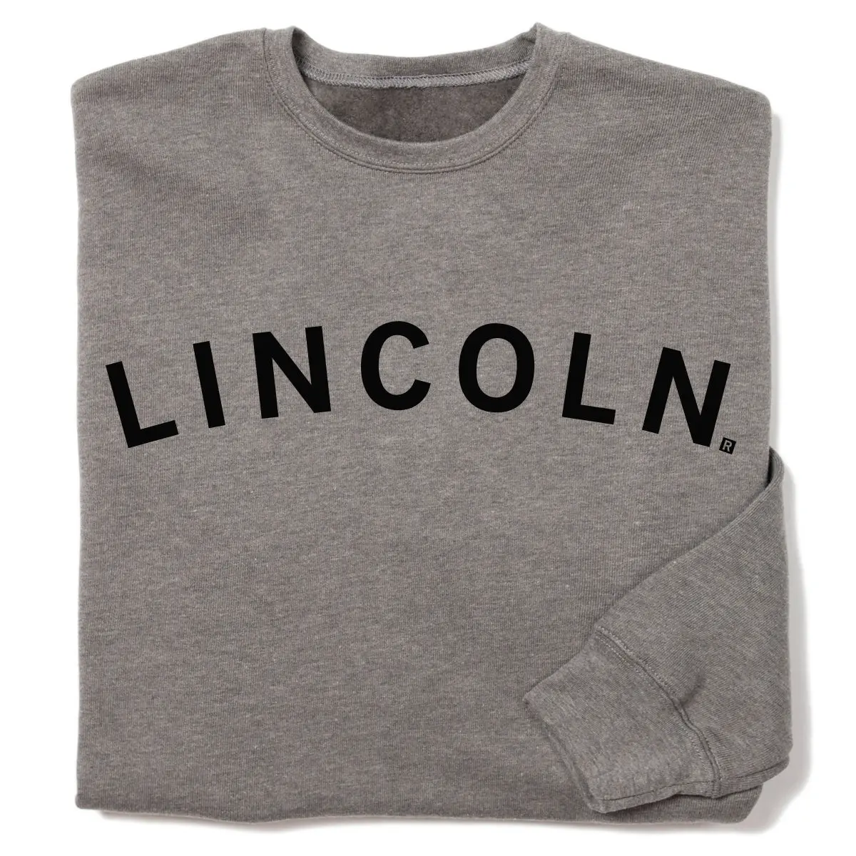 Lincoln Curved Logo Crew Sweatshirt 1