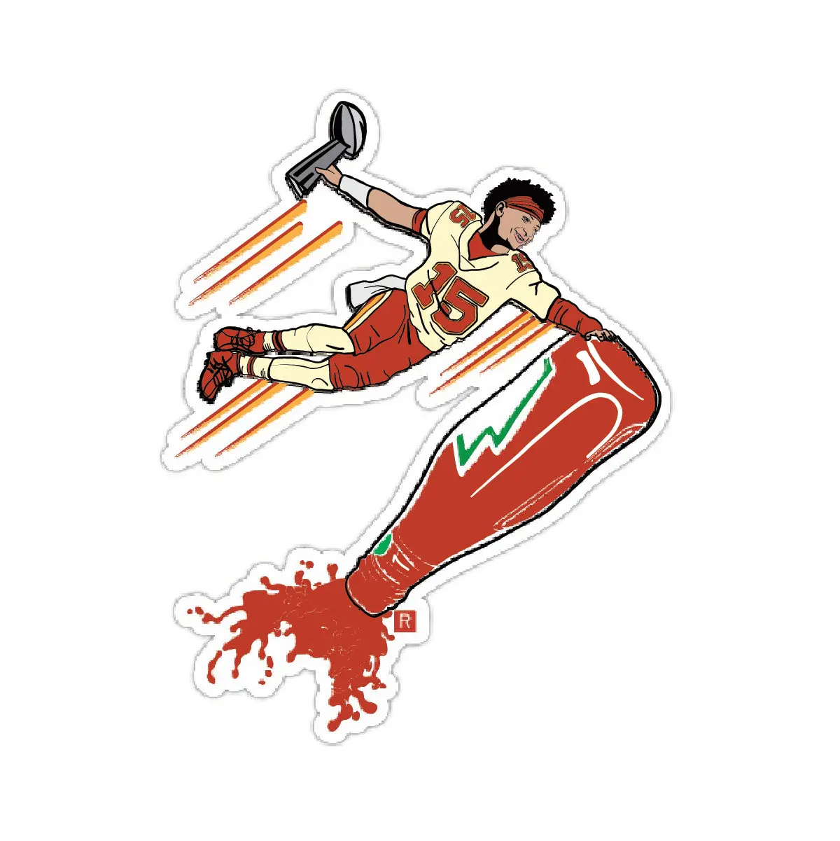 Kansas City Mahomes Mashup Die-Cut Sticker 1