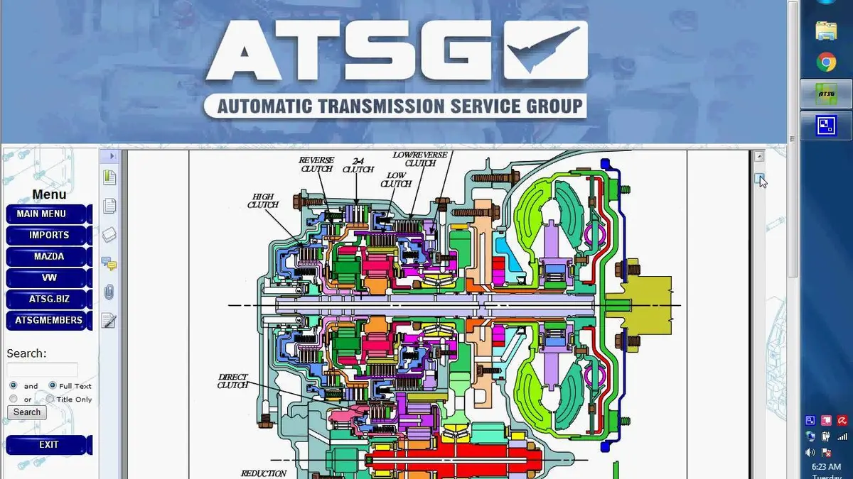 Atsg 2017 Automatic Transmission Service Group-All Bulletins And Guides Included - Epc - Diagnostics & Service Software 1