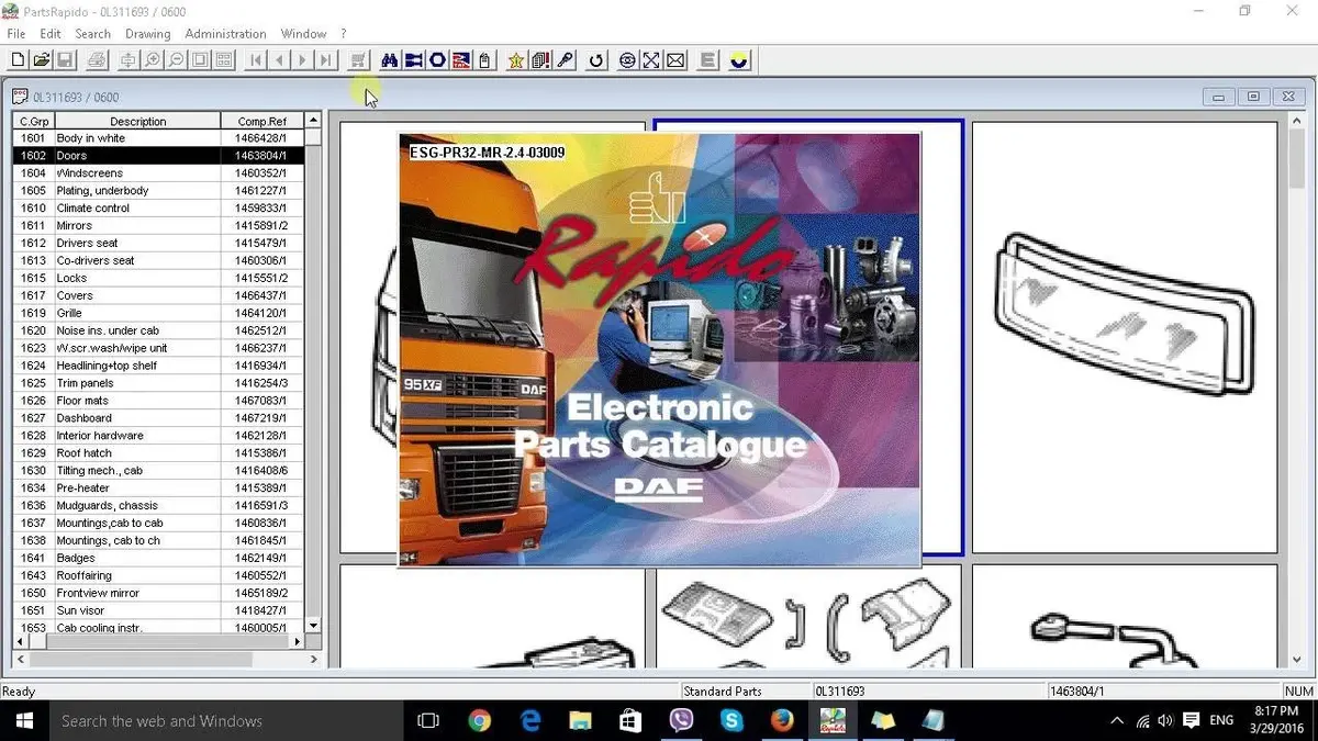 Daf Rapido 2016 Parts Catalog Epc - All Daf Models Covered Up To 2016 1