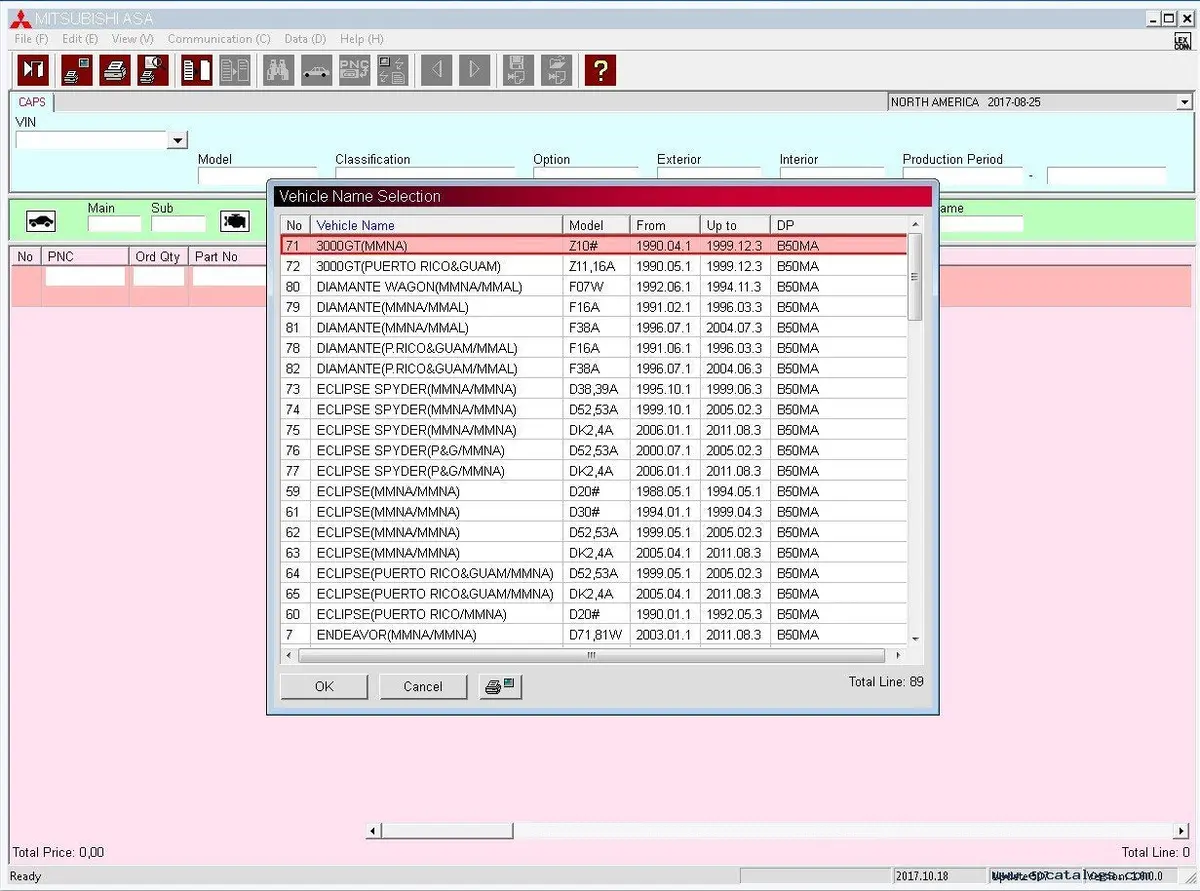 Mitsubishi Asa Epc Electronic Parts Catalogue Latest 08 2022 All Regions 1
