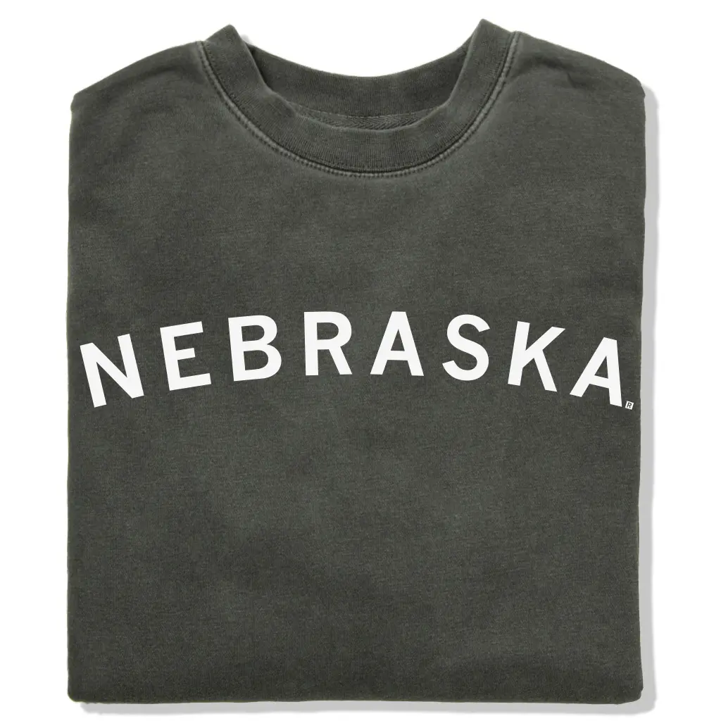 Nebraska Curved Logo Crew Sweatshirt 1