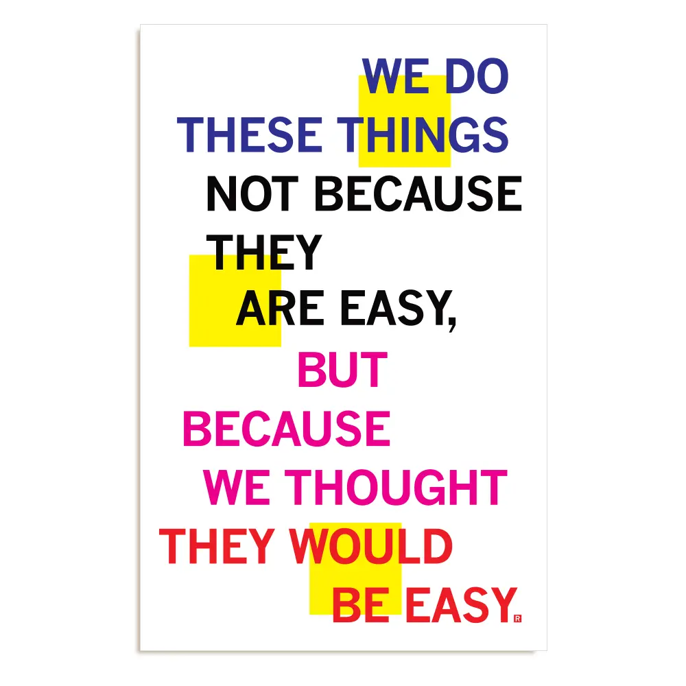 Not Because They Are Easy Poster 1