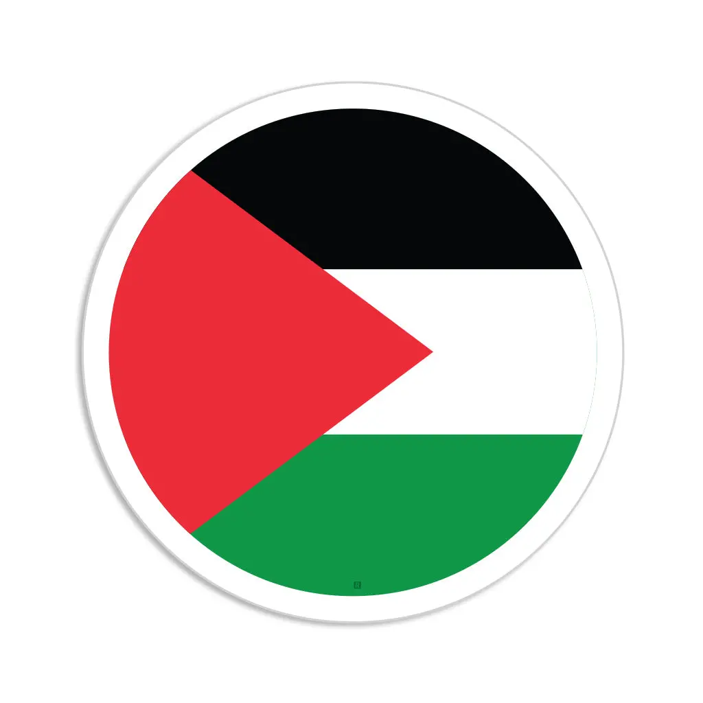 Palestine Flag Circle Sticker 1