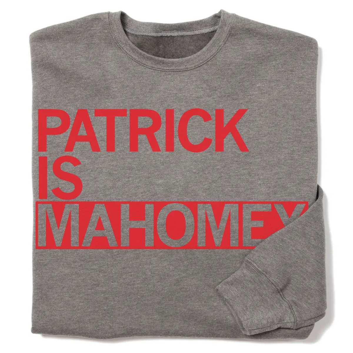 Patrick Is Mahomey Crew Sweatshirt Grey 1