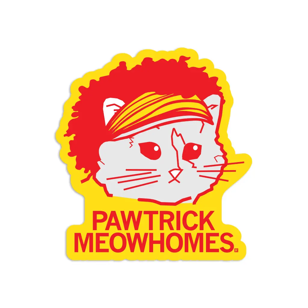 Pawtrick Meowhomes Die-Cut Sticker 1
