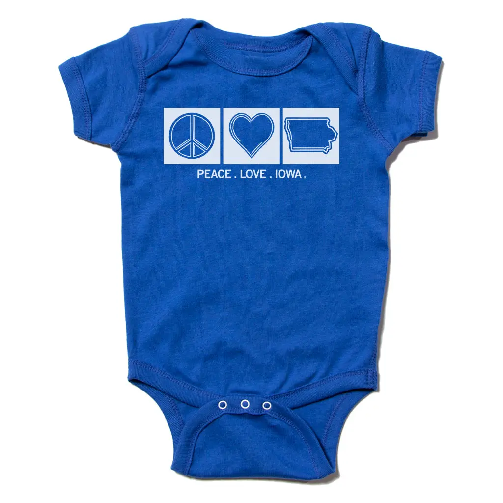 Peace Love Iowa Onesie 1
