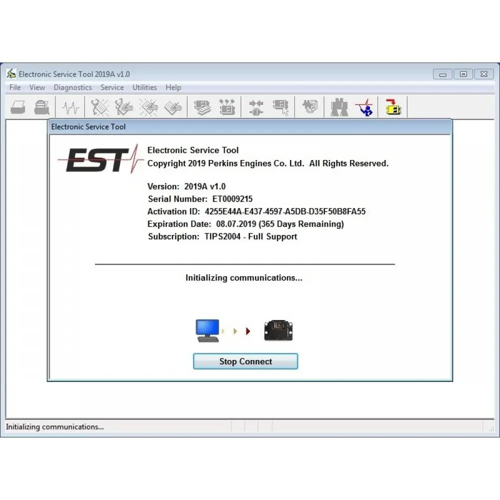 Est 2019B Electronic Service Tool For Perkinss - All Models Diagnostics Software ! 1
