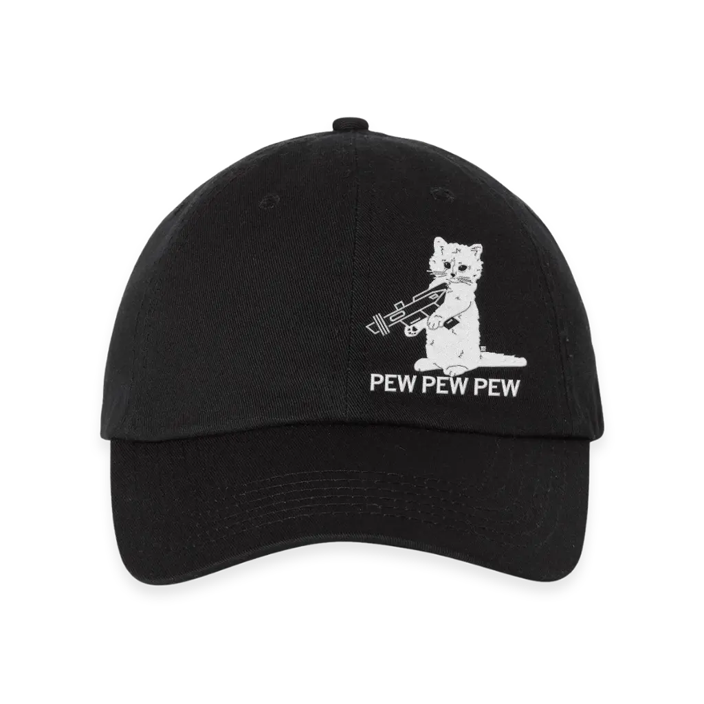 Pew Pew Pew Baseball Cap - Black 1