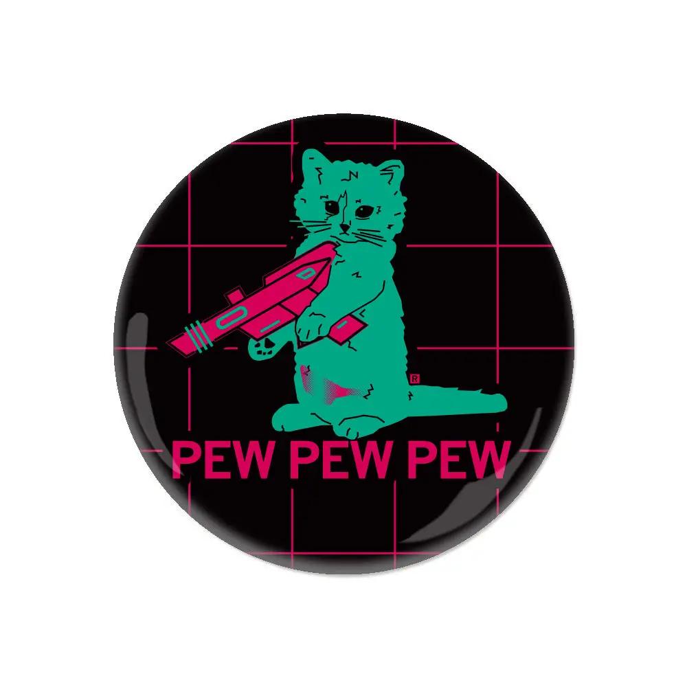 Pew Pew Pew Vaporwave Button 1