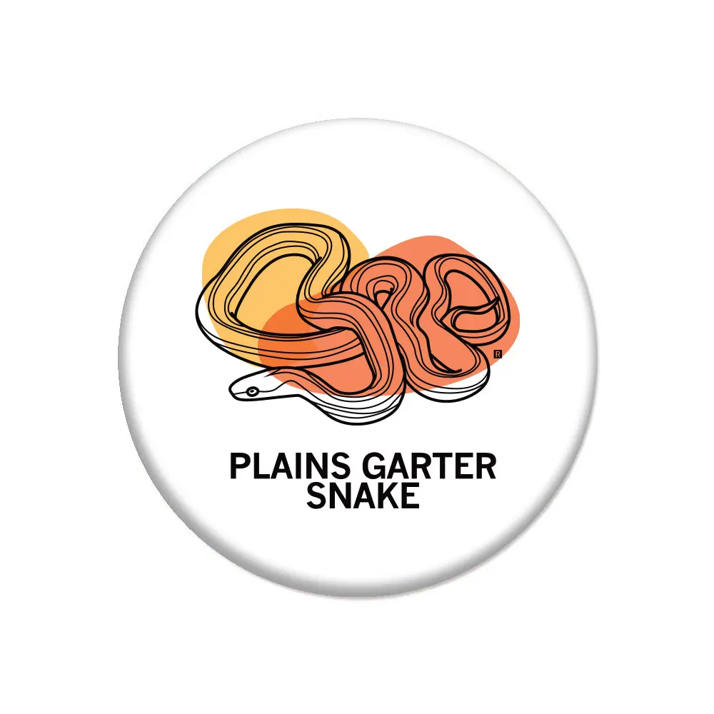 Plains Garter Snake Button 1