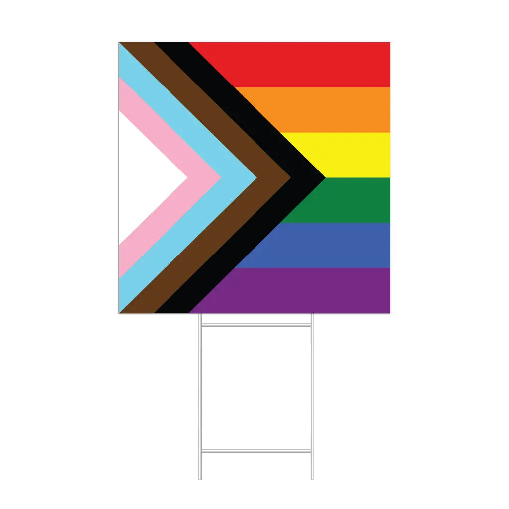 Progress Pride Flag Yard Sign 1