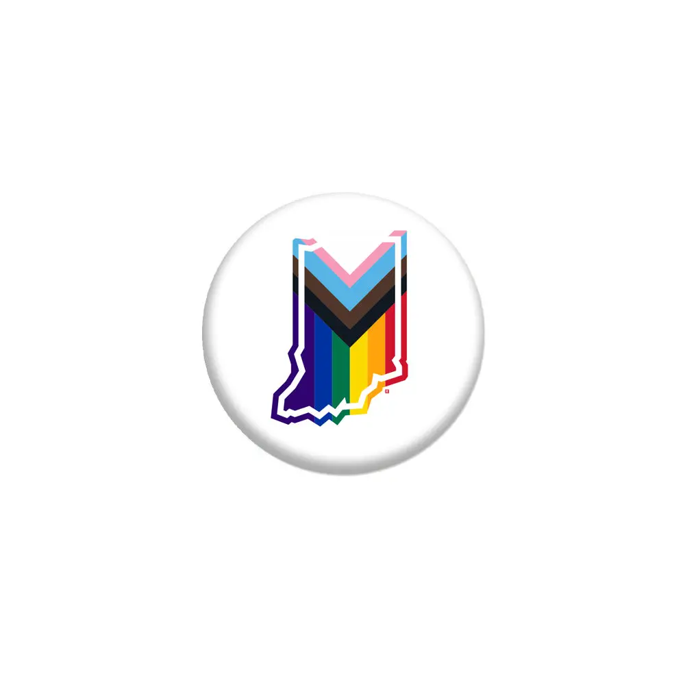 Indiana Progress Pride Flag 1" Button 1