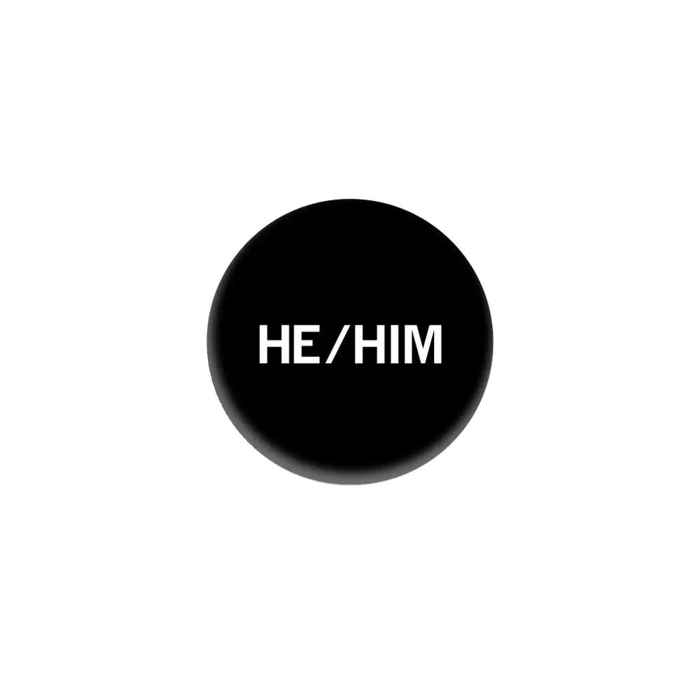 He/Him Pronoun 1" Button 1