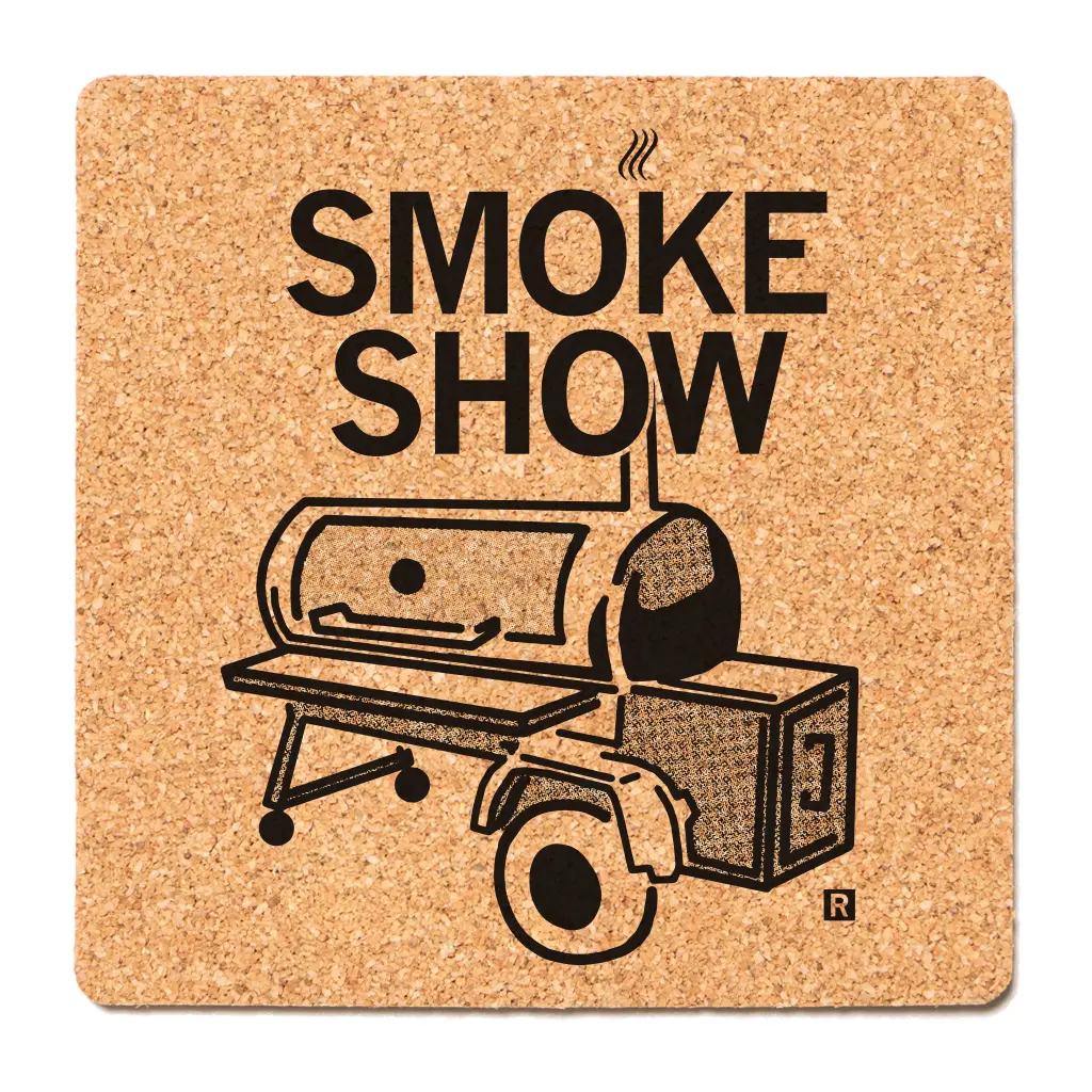 Smoke Show Cork Coaster 1