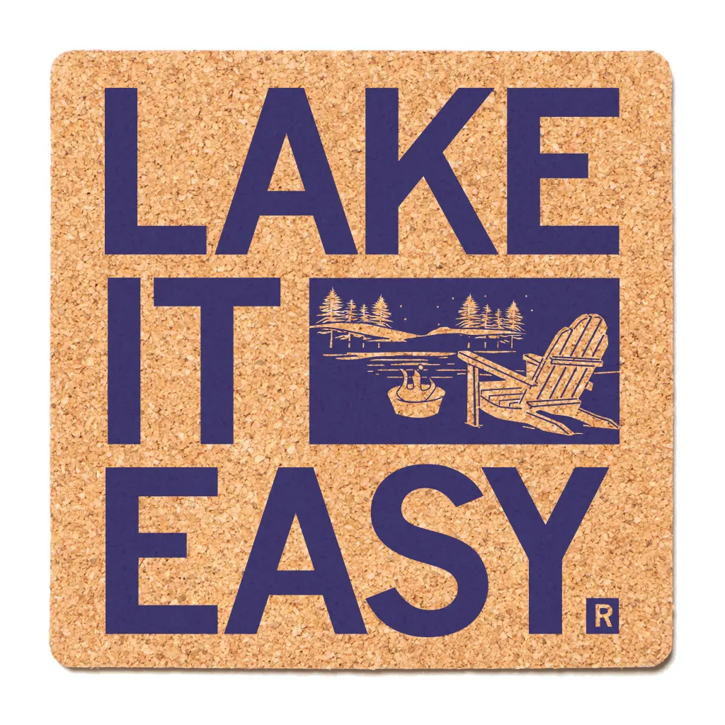 Lake It Easy Cork Coaster 1