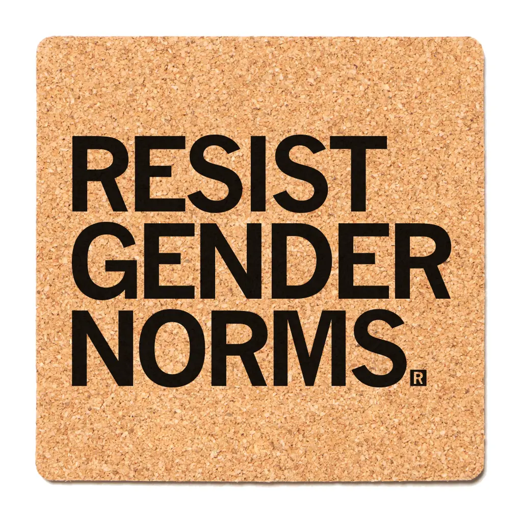 Resist Gender Norms Cork Coaster 1