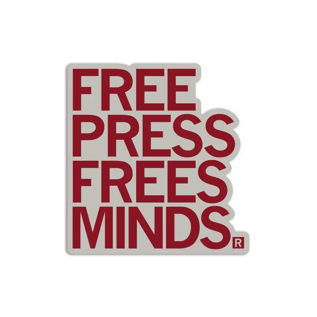 Free Press Frees Minds Die-Cut Sticker 1
