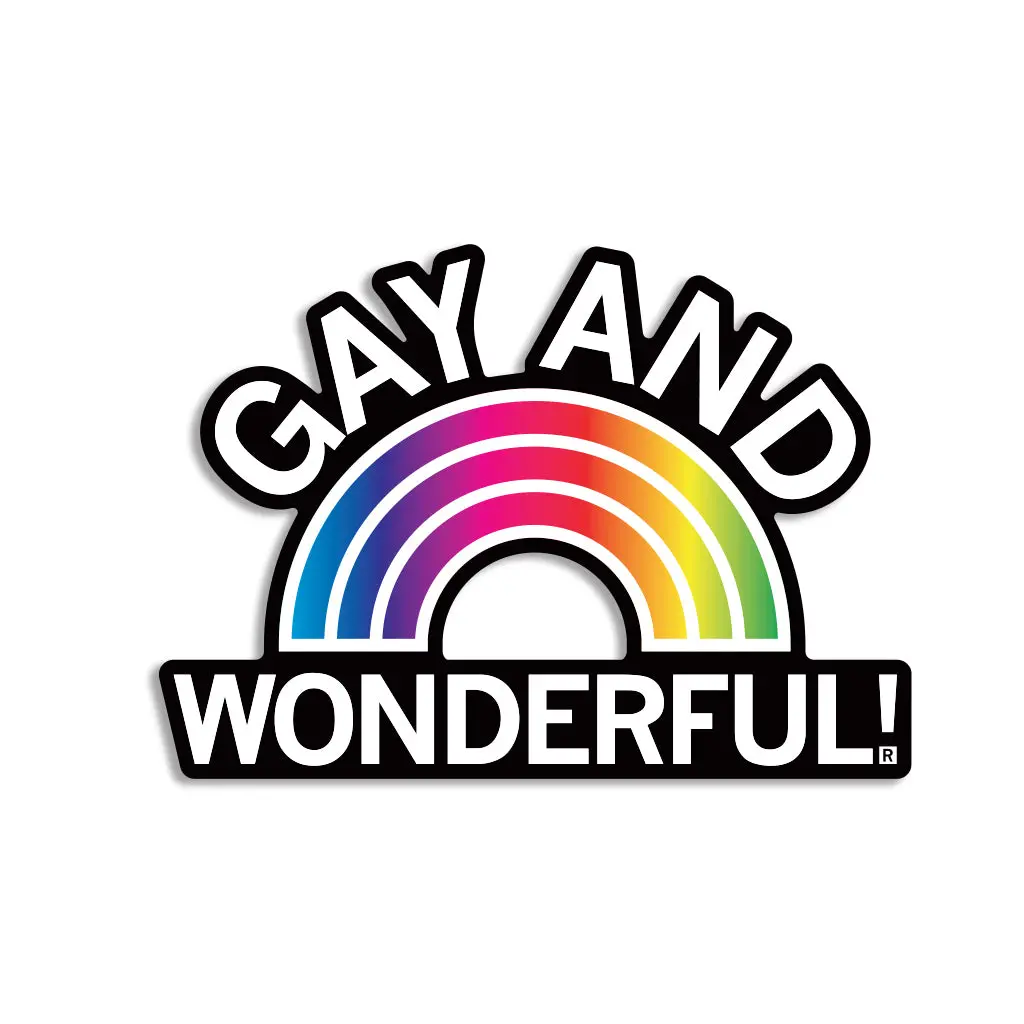 Gay And Wonderful Die-Cut Sticker 1