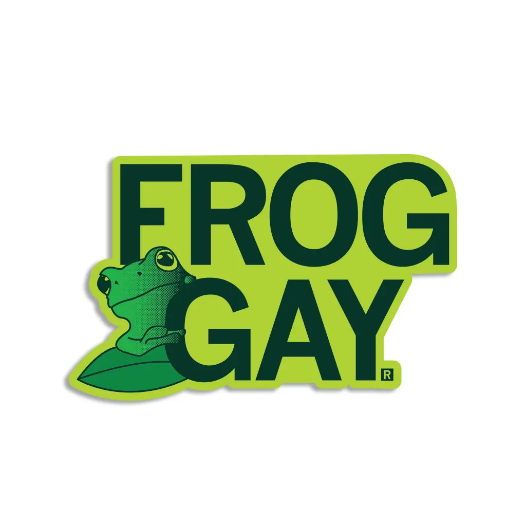Frog Gay Die-Cut Sticker 1