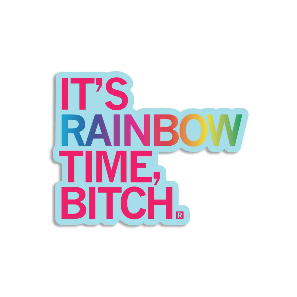 Rainbow Time Die-Cut Sticker 1