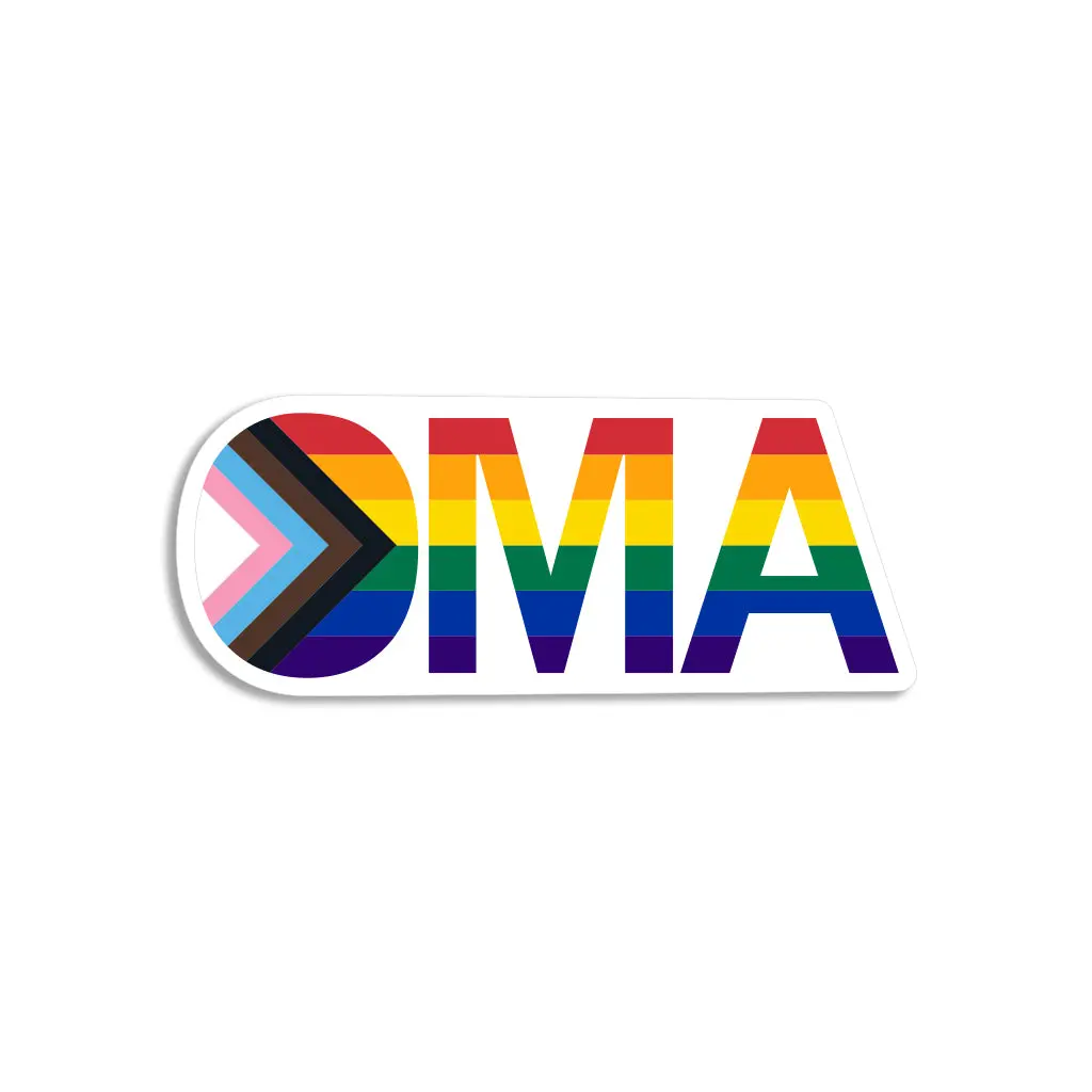 Oma Text Progress Pride Flag Die-Cut Sticker 1